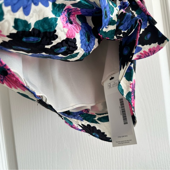 Veronica Beard Ravello Floral Jacquard Ruched Silk Mini Skirt. Size: 0 - Picture 8 of 15